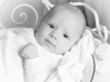 Santina - Babyfoto schwarz/weiss Mädchen 2 Monate