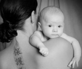 Santina Babybild schwarz/weiss Mädchen